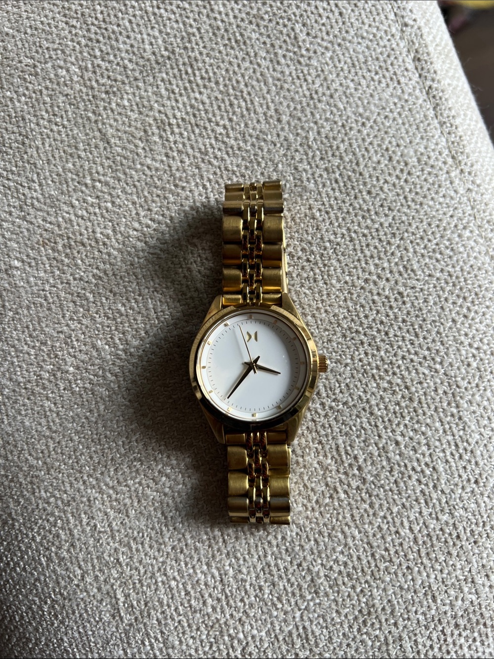MVMT Gold Bracelet Watch with White Dial